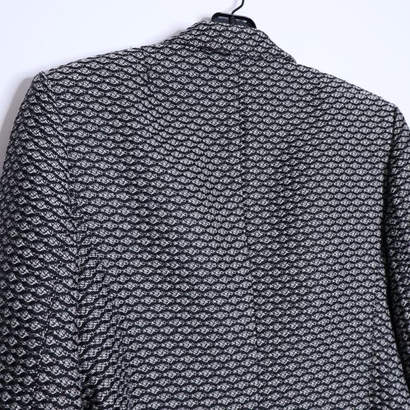 RAG & BONE Lorimer Jacquared Tuxedo Blazer Black Leather and Tweed Women's 8 - Picture 8 of 11